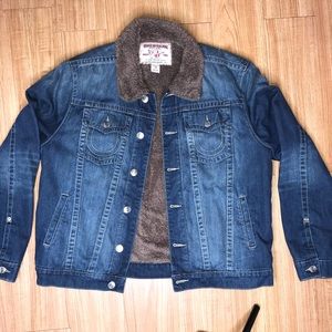 True Religion Denim Jacket with Fur 2XL